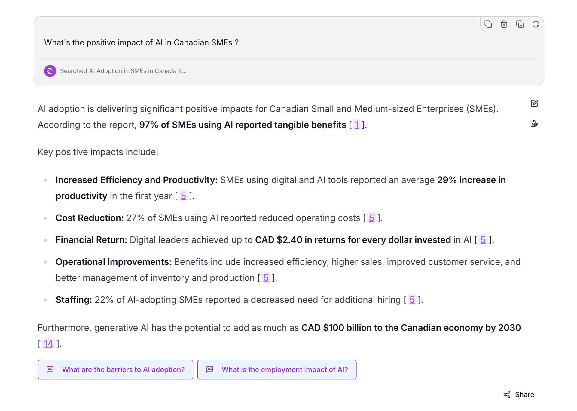Zetane Retrieval Agent showing traceability